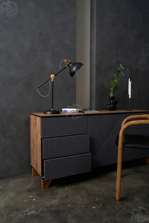 Комод Копенгаген (дуб самдал/серый графит)