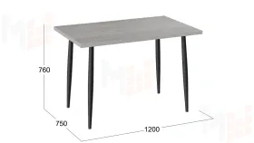 Стол Невада - ДП1-02-08 Эйприл, Черный матовый