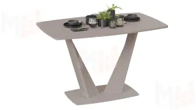 Стол раздвижной Фабио Тип 1 Капучино матовый, Стекло матовое капучино