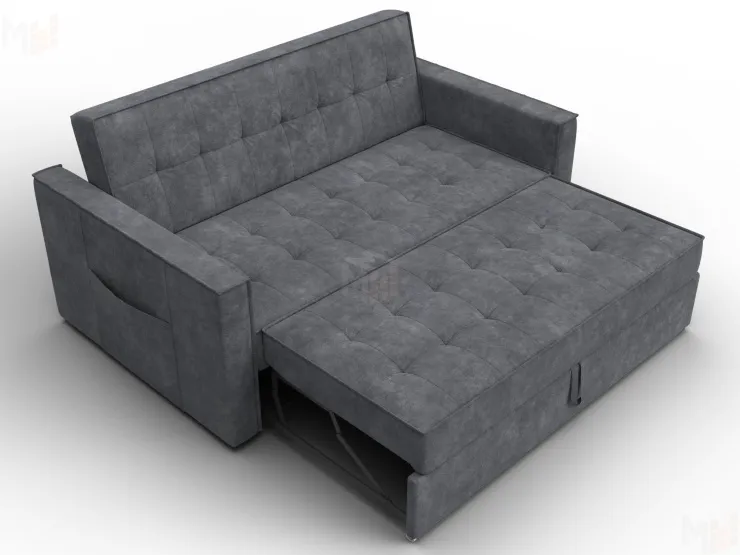 Диван прямой Лига-104 (140) ( BRUT 16 темно-серый )