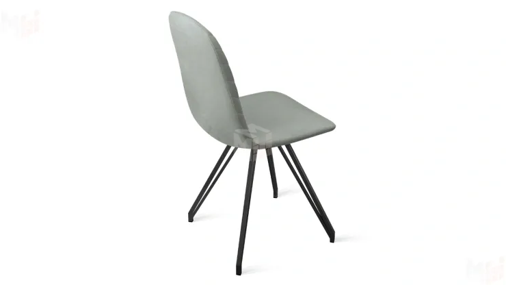 Стул Шерри К4 Черный муар, Велюр Confetti Silver