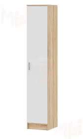 Пенал СОЛО Беатрис Сонома-Белый глянец