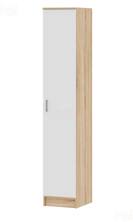 Пенал СОЛО Беатрис Сонома-Белый глянец