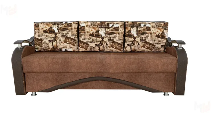 Еврософа Наполеон-3 коричневый велюр