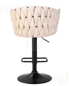 Стул барный DOBRIN LEON (бежевая ткань (LAR 275-1))