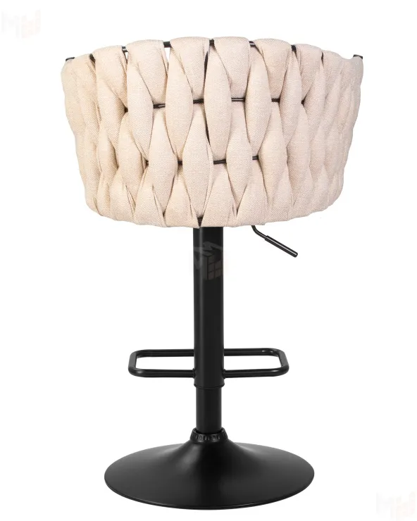 Стул барный DOBRIN LEON (бежевая ткань (LAR 275-1))