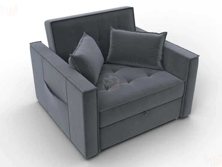 Кресло-кровать Лига-104 (80) ( SEVEN 17 серый )