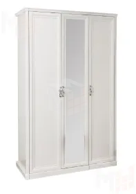 Шкаф Мишель 3-дверный (2+1) с зеркалом белый матовый