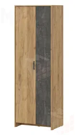 Шкаф двухстворчатый МСП 1  Дуб Золотой / Камень Тёмный