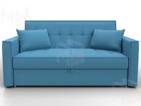 Диван прямой Лига-104 (140) ( Амур 10 голубой )