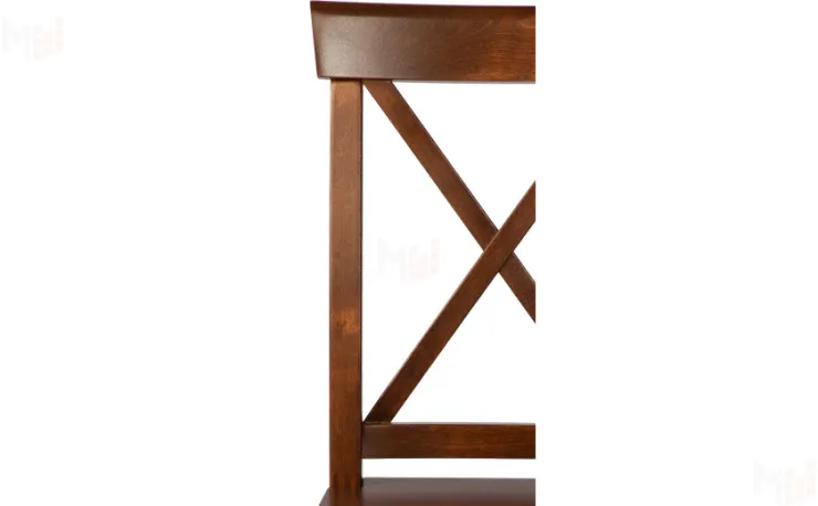 Стул деревянный с жестким сиденьем Бергольф Темный орех