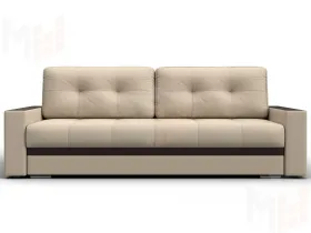 Диван прямой с декором Лига-096 НПБ ( Бежевый;Коричневый )
