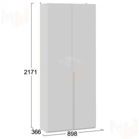 Шкаф для одежды с 2 глухими дверями Порто - СМ-393.07.223 Белый