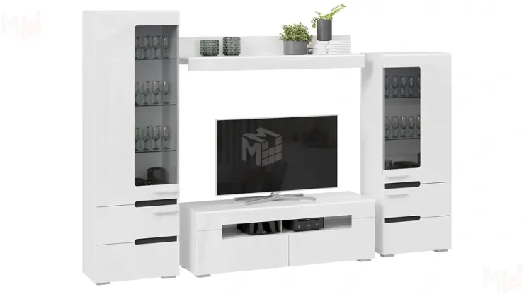 Набор мебели Фьюжн №1 - ГН-260.001 Белый, Белый глянец