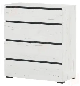 Комод  ГРЕТТА  4Я Крафт белый-Антрацит