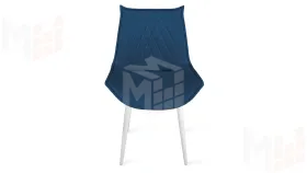 Стул Фэнди К1С  Белый матовый, Велюр Confetti Blue