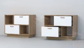 Тумба Т-1 ПД  Эго Дуб Крафт Золотой/Белый Глянец