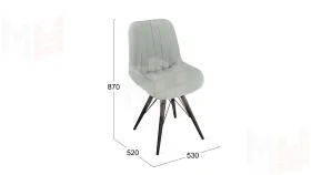 Стул Марвел К3 Исп. 2 Черный муар Велюр Confetti Silver