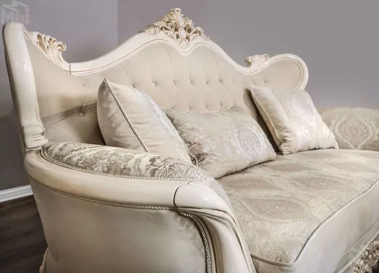 Диван Джоконда 3х местный крем глянец