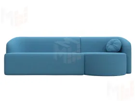 Диван прямой Лига-027 угол правый ( Амур голубой )