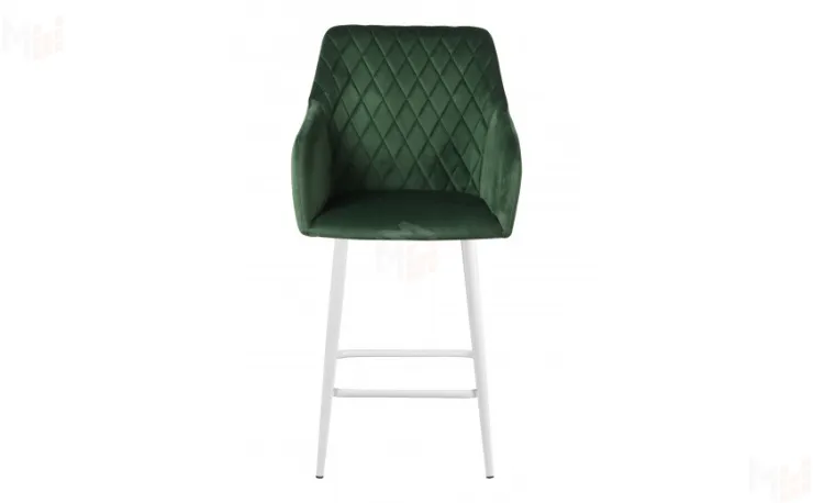 Полубарное поворотное кресло Барли К Confetti  deep forest/белый