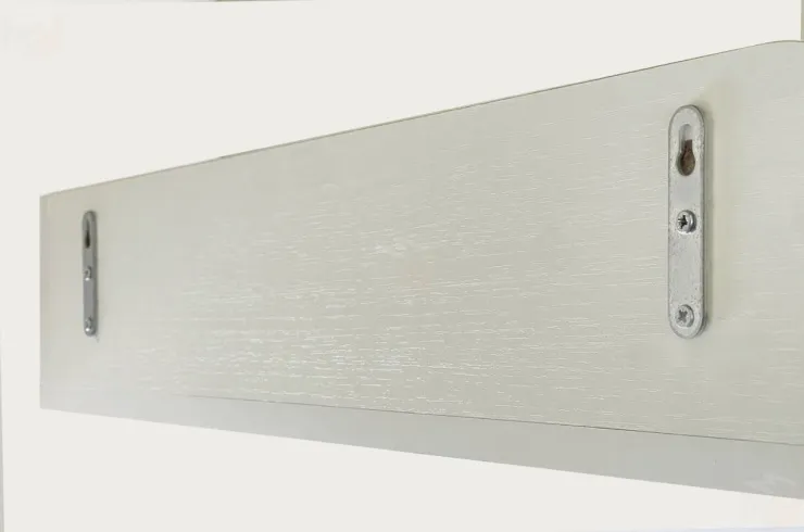 Полка навесная Сердечко белое дерево/пудра розовая