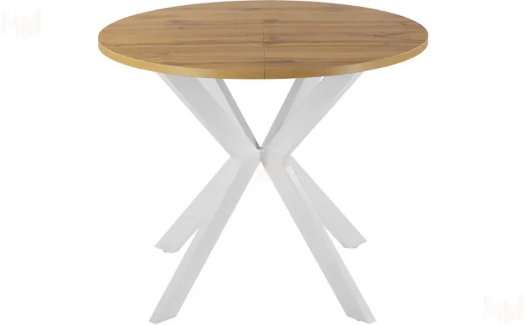 Стол раскладной Вега Лофт D100  Дуб вотан / Белый