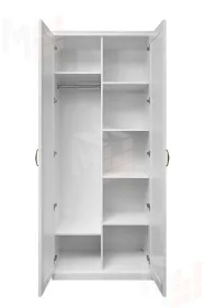 Шкаф детский Натали 2-ств без зеркал белый глянец