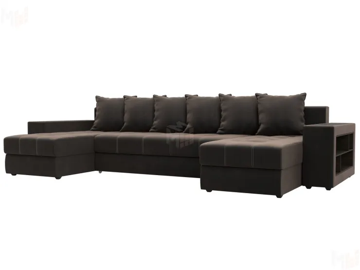 Диван П-образный Дубай полки справа