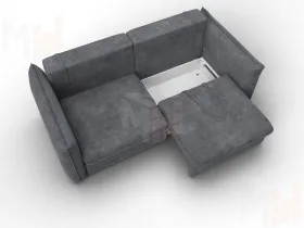 Диван прямой Лига-100 НПБ ( BRUT 16 темно-серый )