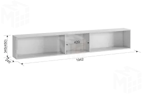 Полка Фэнтези белый рамух