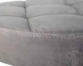 Табурет барный DOBRIN BRUNO BLACK (серый велюр (MJ9-75))