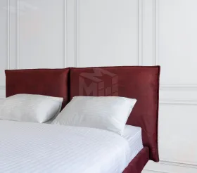 Кровать мягкая Сильвия 1,6 велюр бордо