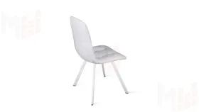 Стул Бруно (паук Т2) Белый муар, Кожзам Белый