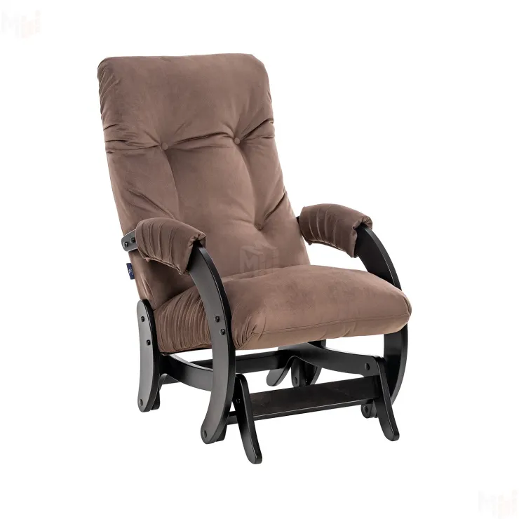 Кресло-качалка Модель 68 (Leset Футура) Венге текстура, ткань V 23 (Венге текстура/V23 молочный шоколад)