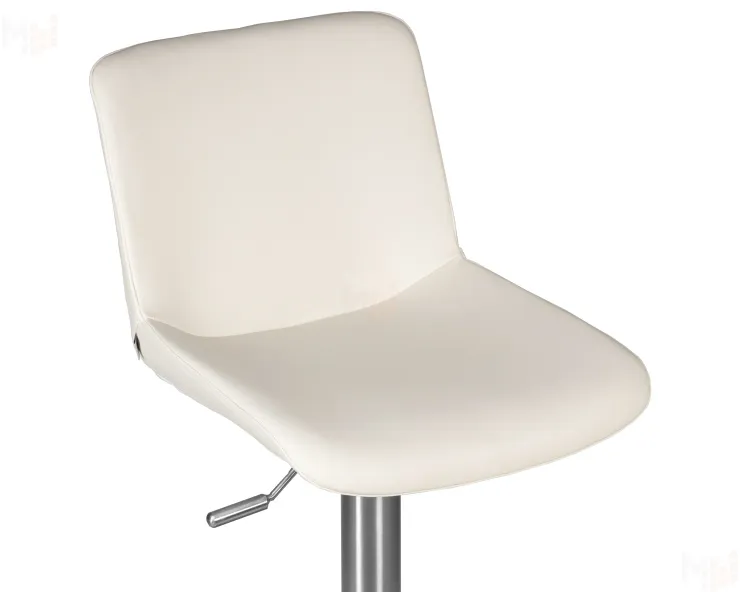 Стул барный DOBRIN ALDO (белый PU P23, основание из нержавеющей стали)