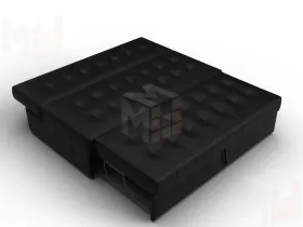 Диван прямой Лига-107 (160) ( GRIFON 18 черный )