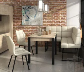 Кухонный диван РЕАЛ барнео крем