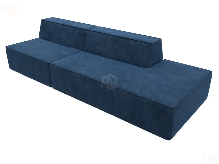 Диван прямой модульный Монс Модерн правый ( BRUT 11 синий )