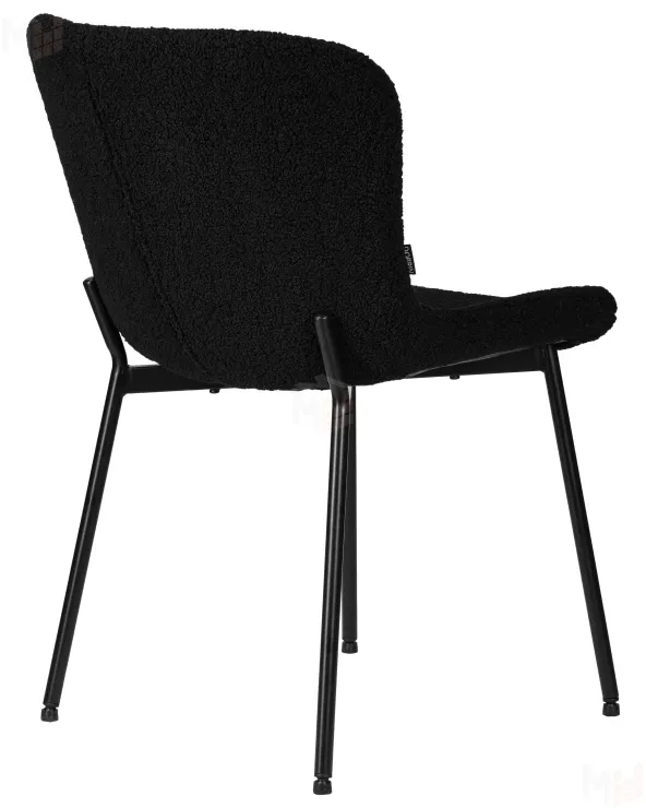 Стул обеденный DOBRIN MILO (черные ножки, черный букле (UF992-12))