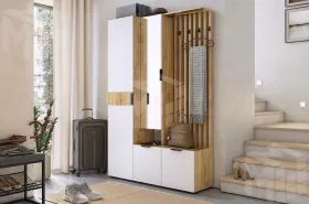 Прихожая Бери К2 дуб крафт золотой/белое дерево