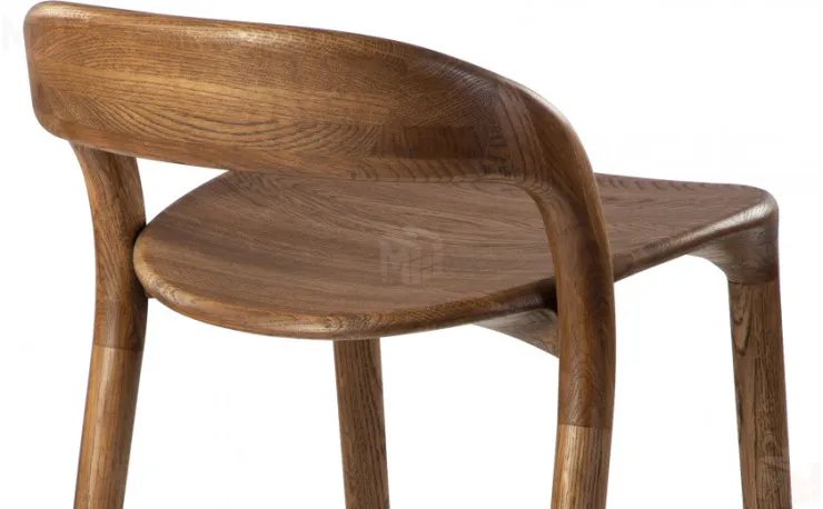 Стул полубарный деревянный из массива дуба Соул  Дуб темный