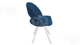 Стул Гэтсби К2 Белый матовый, Велюр Confetti Blue