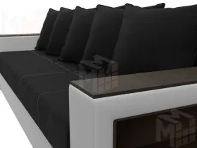 Диван прямой Дубай Лайт ( Черный;Белый )