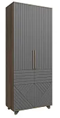 Шкаф 2-х створчатый Копенгаген (дуб самдал/серый графит)
