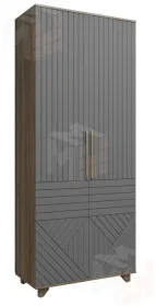 Шкаф 2-х створчатый Копенгаген (дуб самдал/серый графит)