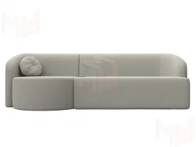 Диван прямой Лига-027 угол левый ( Амур бежевый )