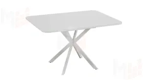 Стол обеденный раздвижной Лиссабон Тип 1 Белый муар, Белый