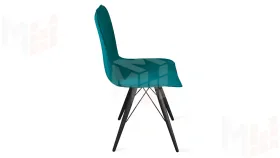 Стул Хьюго К3 Черный муар, Велюр Confetti Izumrud