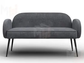 Диван прямой Лига-086 ( BRUT 16 темно-серый )